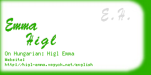 emma higl business card